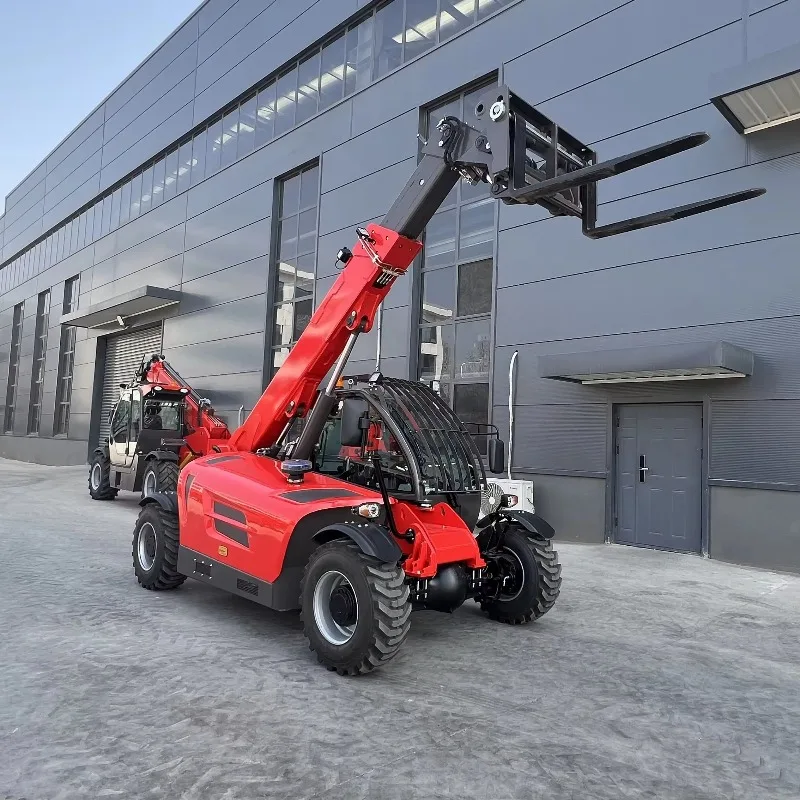 Customized Telescopic Boom Forklift 2.5 Ton 3.5 Ton 6m 7m 10m Telehandler With Rotating Cabin Diesel 4WD Rough Terrain