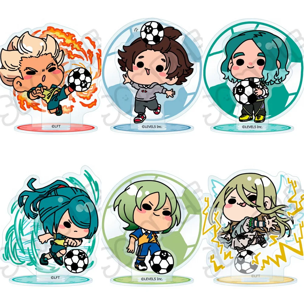 Anime Inazuma Eleven 10cm stand Model Keychain  Meguru Chigiri Hyoma Birthday Tabletop Decoration Christmas Gift