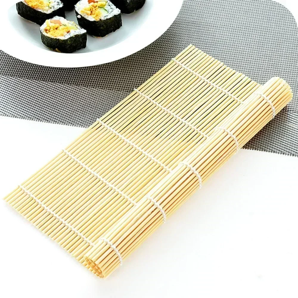 

homemade no-stick bamboo sushi mat Kitchen Sushi Roller Mat Heat Resistance Bamboo Roll Up Sushi Mat
