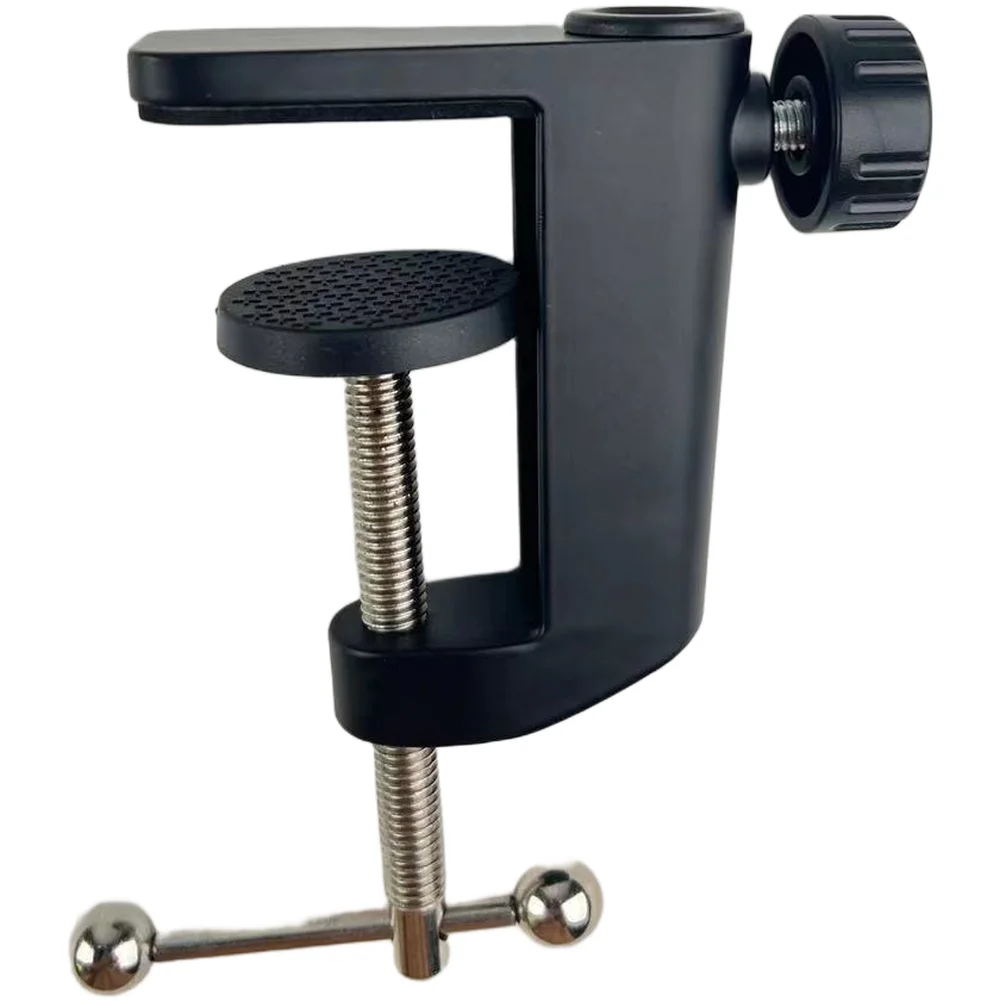 Adjustable Aluminum C Clamp for Desk Mount Microphone Arm Lighting Gear 360 Rotatable Joint for non Scratch Silicone Pads