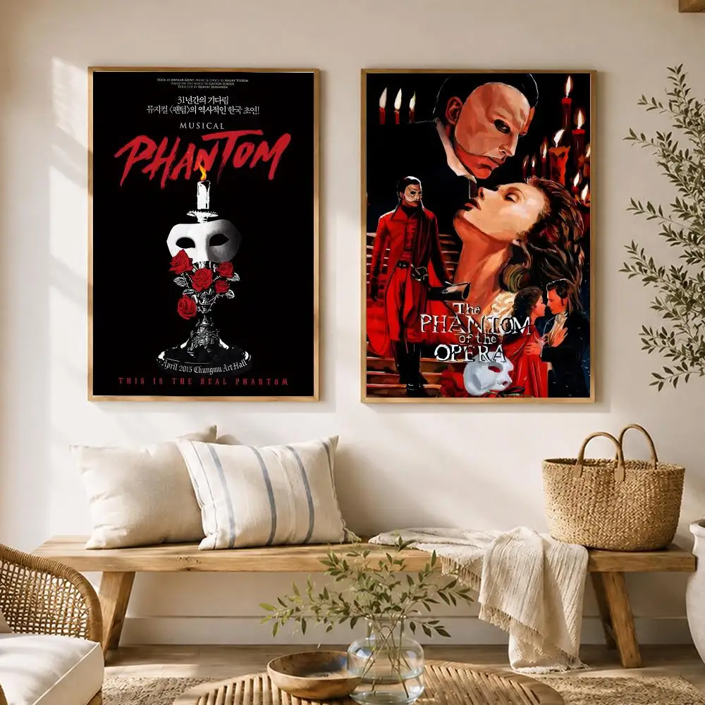 The Phantom of The Opera Poster HD Poster Wall Art Self-Stick No-Residue for Home Cafe Office Great Gift