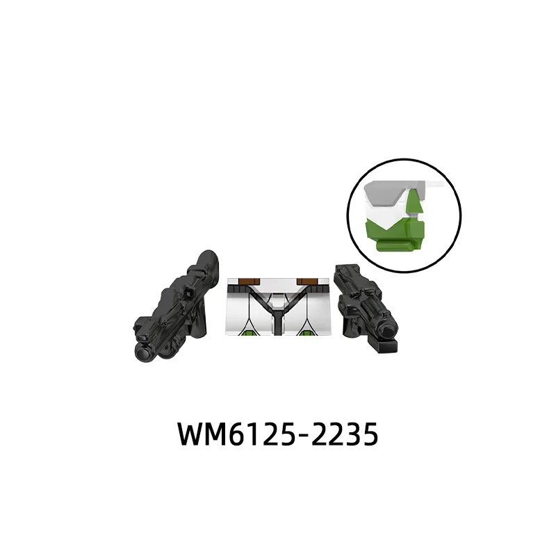 The Action Figures Weapons Pants Hair Parts Model Blocks MOC Bricks Set Gifts Toys For Children WM6125