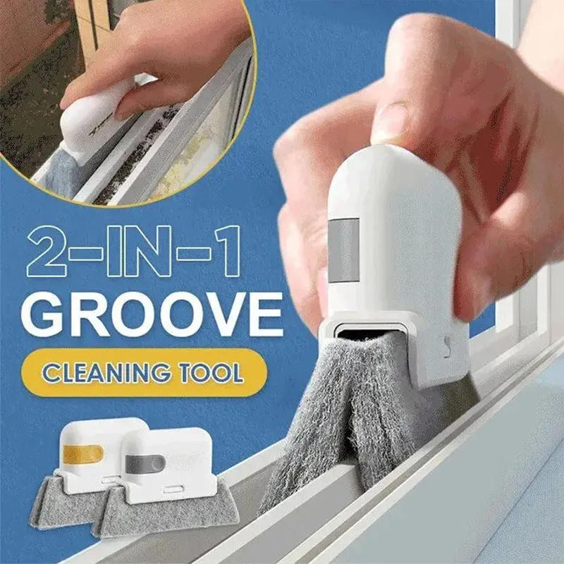 Removable Household Window Cleaning Brush Windowsill Groove Deadend Cabinet Crevice Brush Multifunctional Groov Cleaning Tools