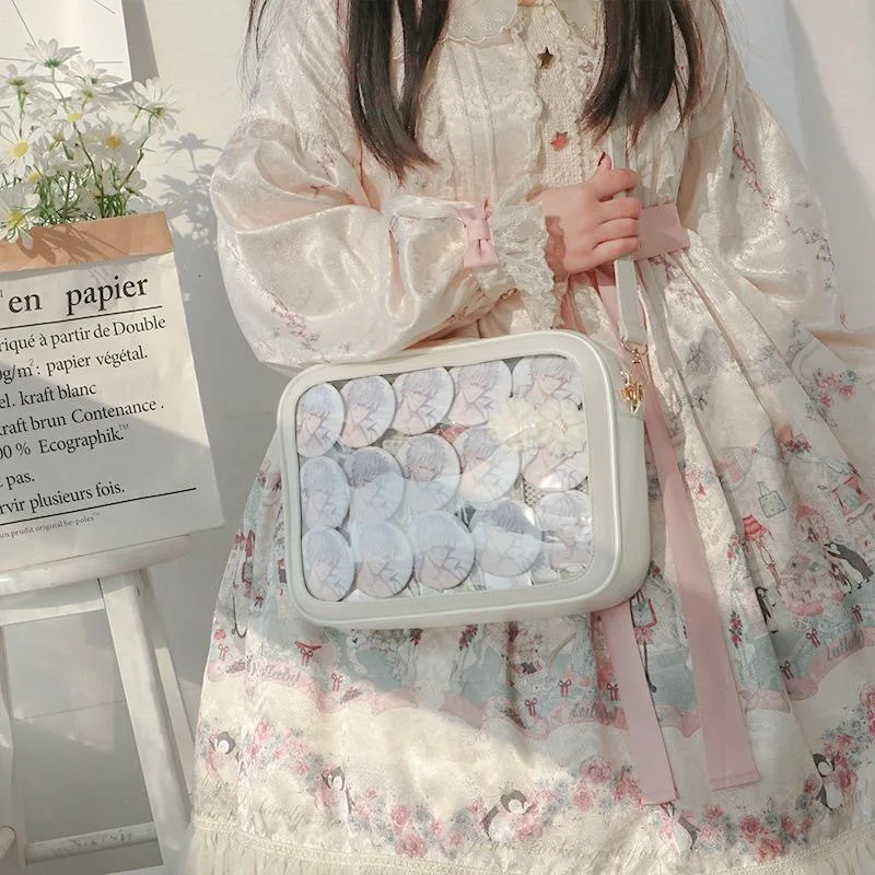 女性用透明合成皮革ハンドバッグ,jkハンドル付きショルダーバッグ,jk itabag,日本製,新コレクション,2023