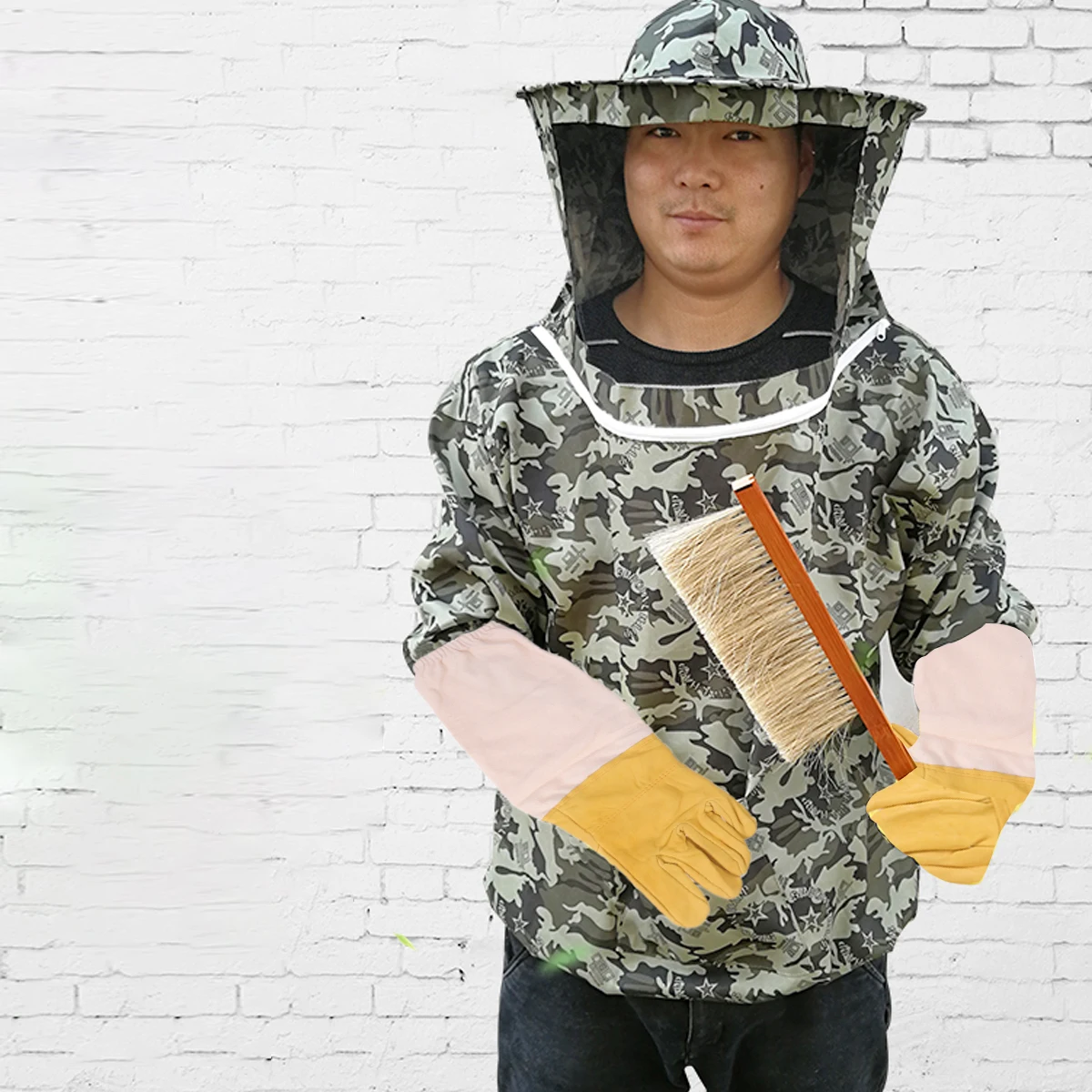 

Beekeeping Protective Gloves Lightweight Breathable Mesh Long Anti Bee Gloves Hands Protection Gardening Industrial Labor