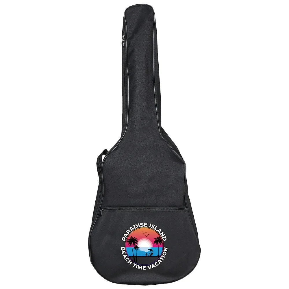 Portable Guitar Bag Guitar Case Acoustic Storage Pouch Holiday Print Series Waterproof Bag Backpack 31-41 Inch Instrument Bags