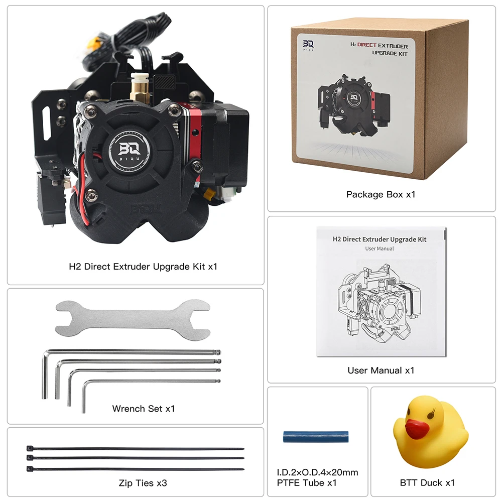 Imagem -06 - Bigtreetech-extrusora Direta Upgrade Kit Onboard h2 V2s Microprobe Auto Nivelamento para Impressora 3d Hurakan Série h2 Atualização