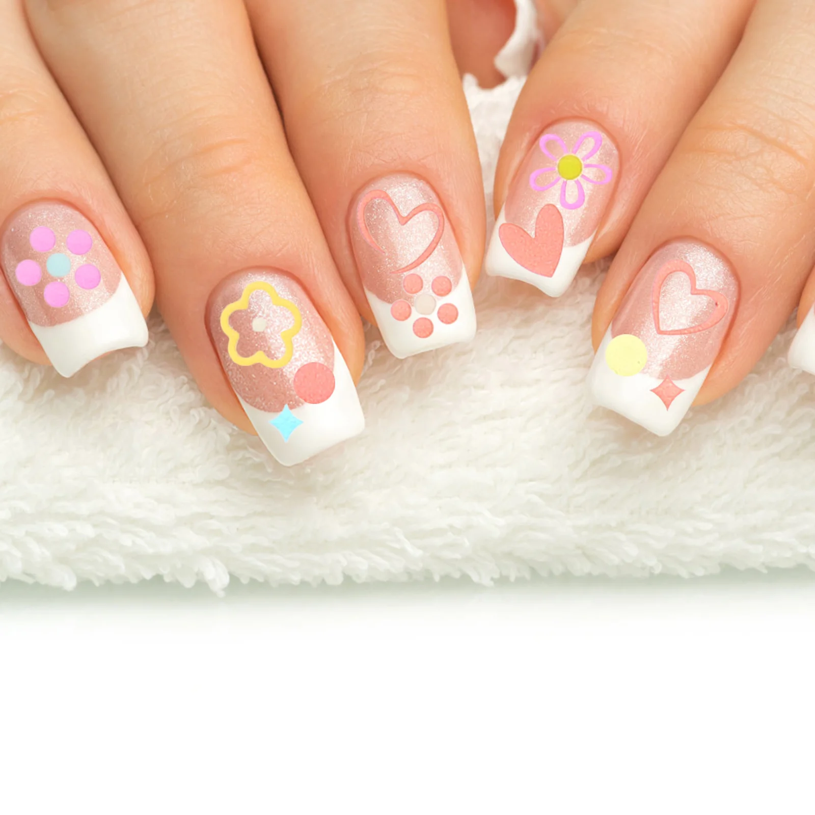 

6 Sheets 3D Embossed Nail Art Stickers Flower Design for DIY Manicure Decoration Craft Phone Case Birthday