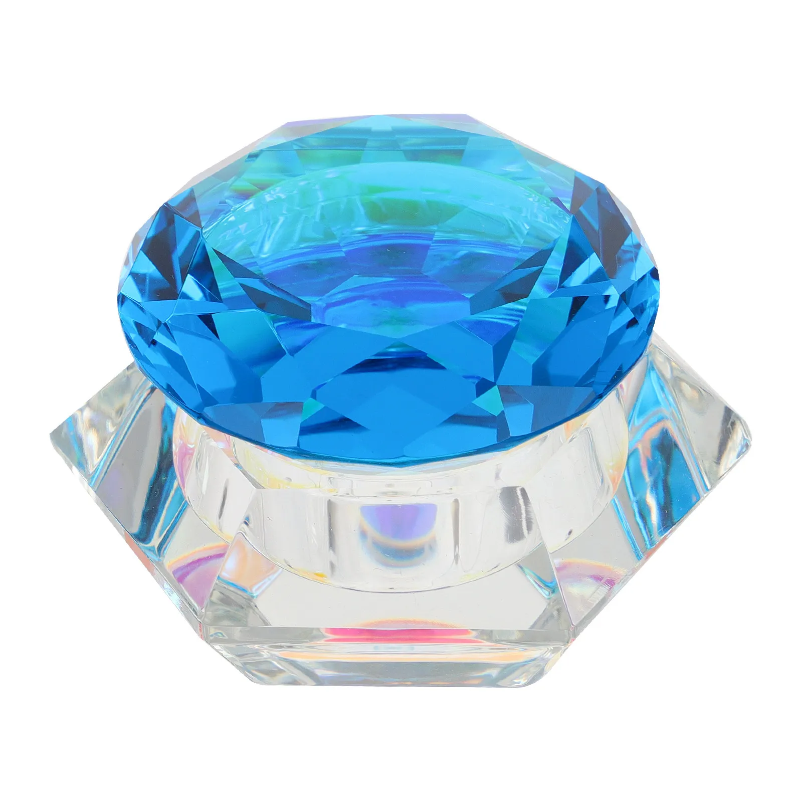 Crystal Nail Cup Premium Glass Manicure Liquid Powder Container Mini Acrylic Pen Wash Cup Lightweight Reusable Nail Art Supplies