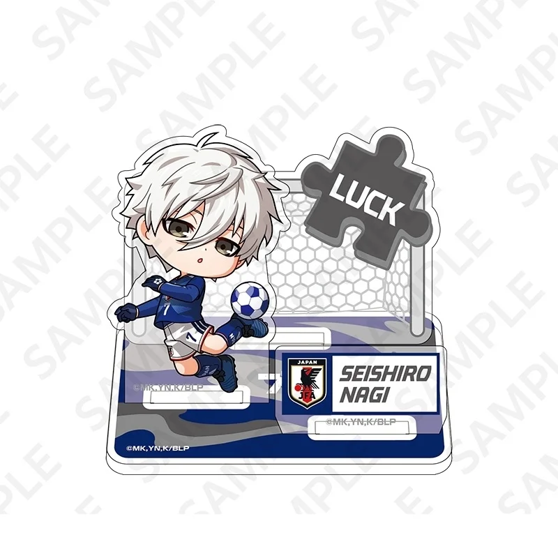 BLUE LOCK 10cm Acrylic Stand Keychain Meguru Bachira，Ryusei Shidou Q Version Figure Desk Decor Holiday Gifts