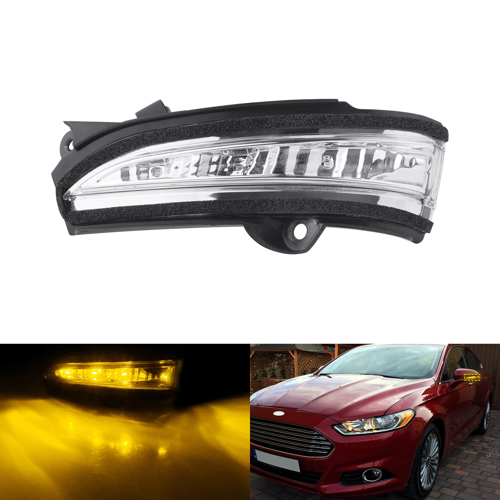 LED Side Wing Door Mirror Indicator Turn Signal Light Left Side For Ford Mondeo 5 MK V 14-19