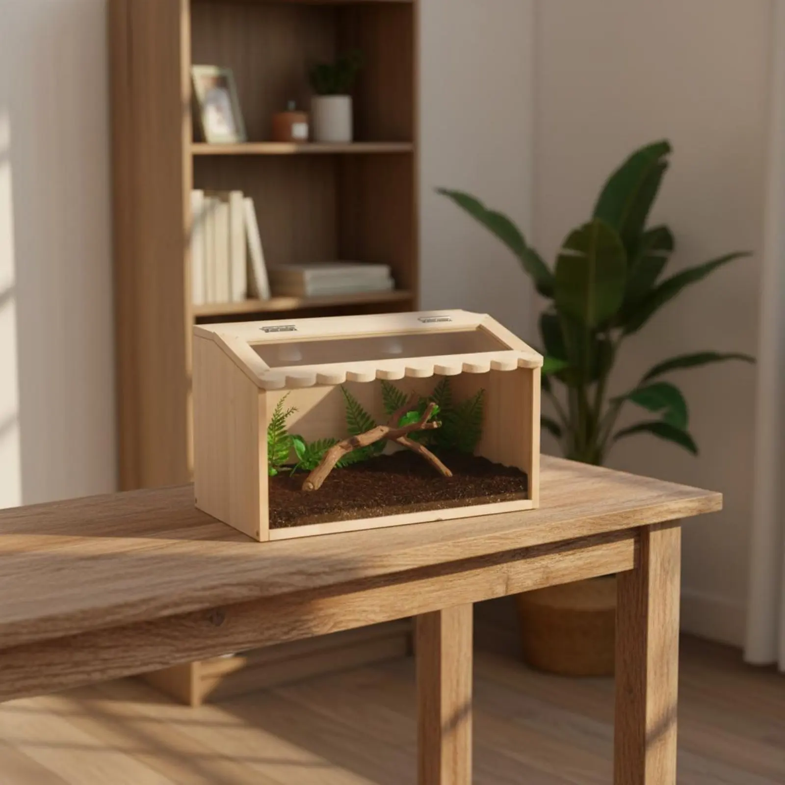 

Bearded Reptile Vivarium Temperature Control Gecko Breeding Box Heated Reptile Enclosure Insulated Wooden Cold-Blooded Pet