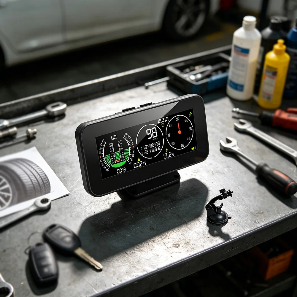 Car Slope Monitor For GPSM60 Featuring For GPS Hot Start Cold Start 32S and Real-Time For Battery Voltage Safety Alerts
