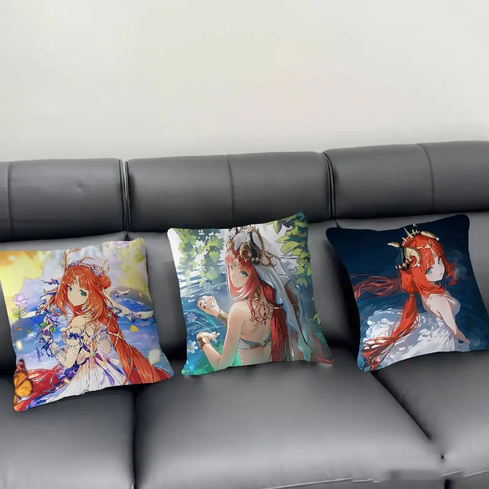 

Game N-Nilou Pillow Anime Pillow Sofa Bed Head Pillow Cover Cushion Cover 45x45 Cm Fashion