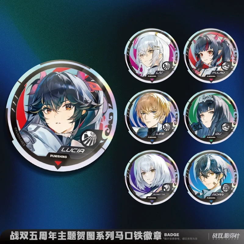 Sunsyea PUNISHING: GRAY RAVEN Official Merch 5th Anniversary Theme Series Badge Lee Bianca Noan Wanshi Lamia Luna Ishmael