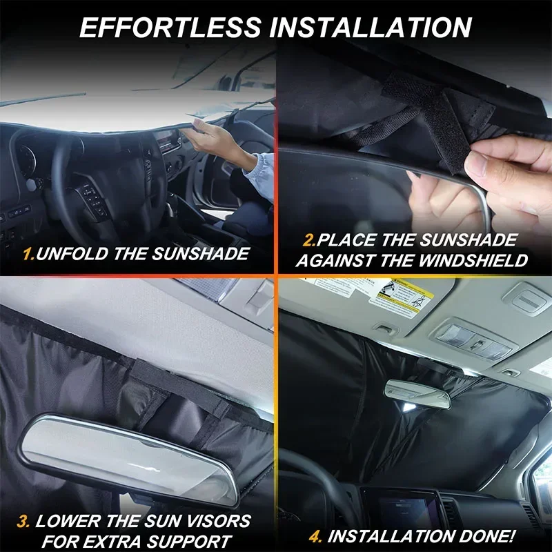 

For Nissan Frontier 2022+ silver tape car styling front windshield anti-UV sunshade car interior protection accessories 1Pcs