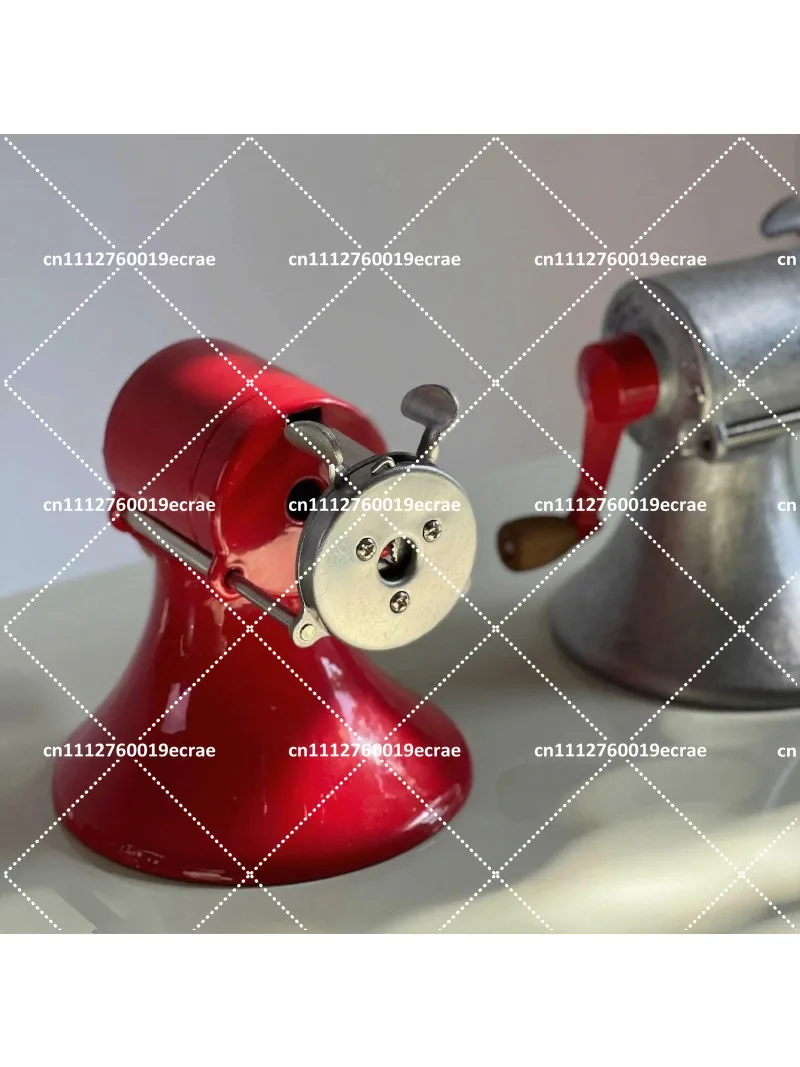 Vintage Hand Crank Pencil Sharpener with Wood Handle for Classroom Office