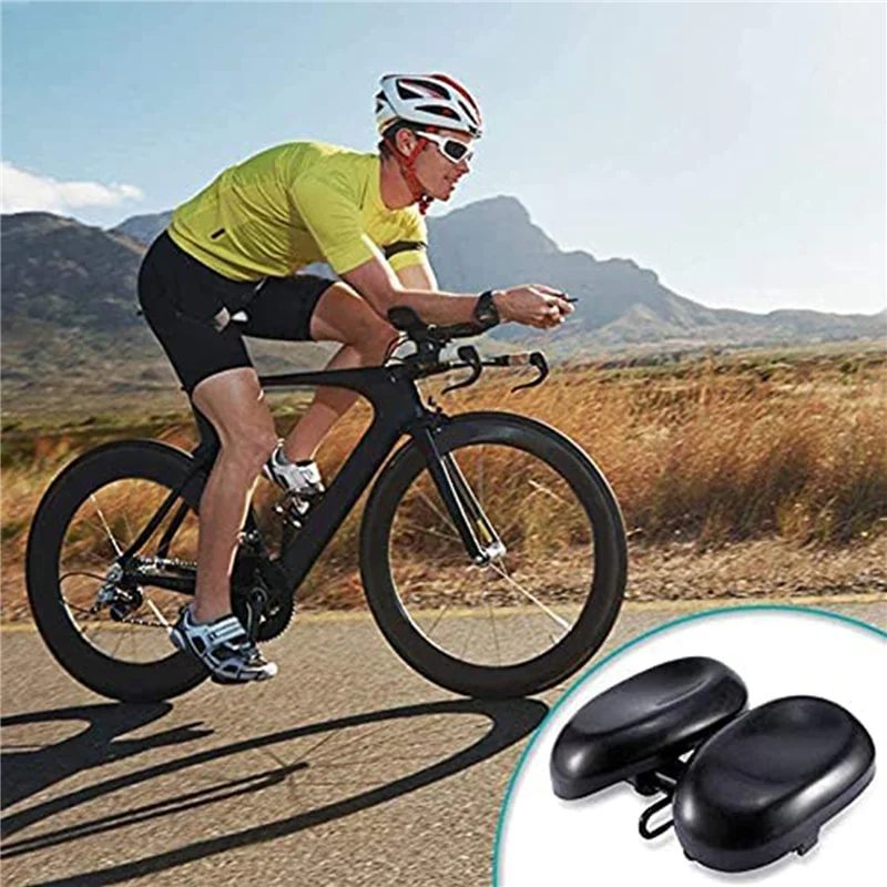 

2X новое велосипедное сиденье без носа, удобное велосипедное сиденье для мужчин и женщин, эргономичная мягкая двойная подушка для седла-AT20