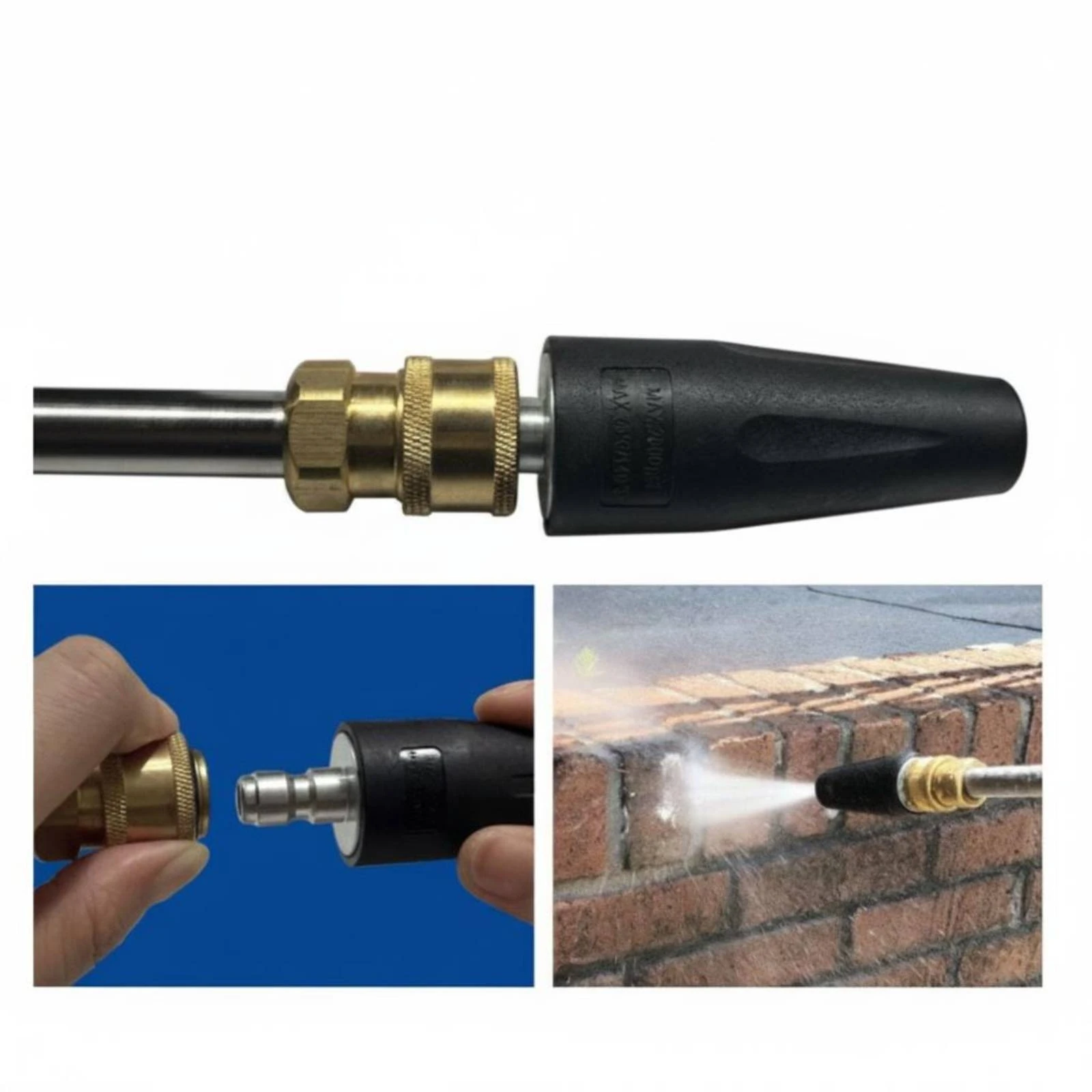 

Pressure Washer Spray Nozzle Lotuspattern Pressure Washer Nozzle Metal Fitting Black