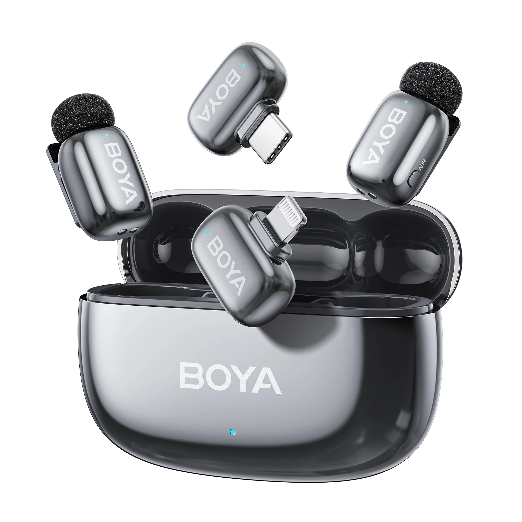 BOYA Mini 2 draadloze lavaliermicrofoon AI ruisonderdrukking mini-microfoon voor iPhone 6-14/15-17 USB-C Android-telefoon video-opname - afbeelding 2