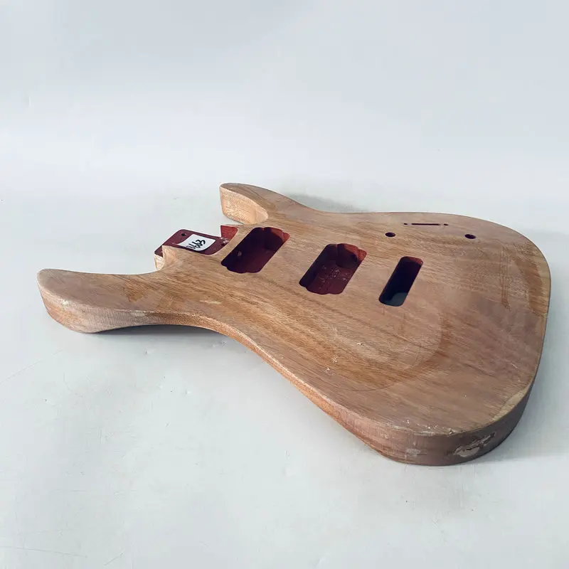 AB663 Custom Order Natural Color Solid Redwood Unfinished Electric Guitar Body 2 Humbucker Pickups Right Hand DIY Guitar Parts