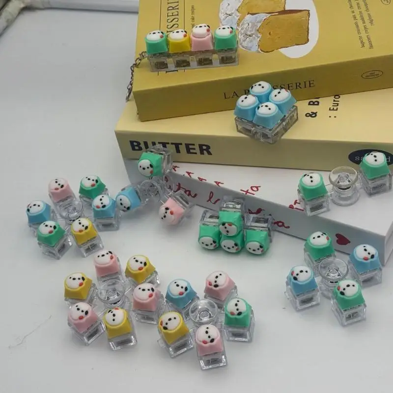 Fidget Keycap Toy with Puppy LED Design Stress Relief for Kids Interactive Keyboard
