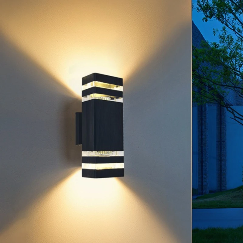 Outdoor Waterproof Up-down Wall Lamps Hallway Balcony Waterproof Simple Courtyard Villa Exterior Wall Spotlight Corridor Sconces