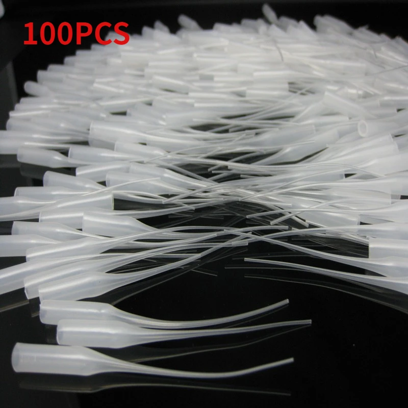 50/100Pcs Glue Micro-Tips Plastic Glue Bottle Tips Glue Extender Precision Applicator Dropping Tube Nozzle For Crafting Lab