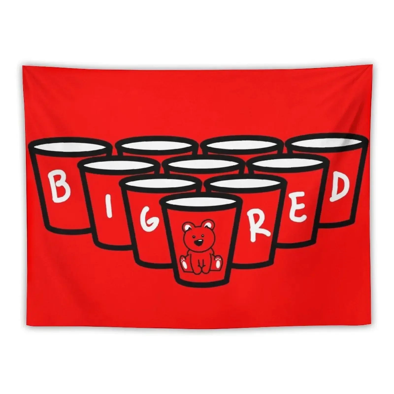 

Big Red Beer Pong Tapestry Wall Art Decoration Wall Tapestry