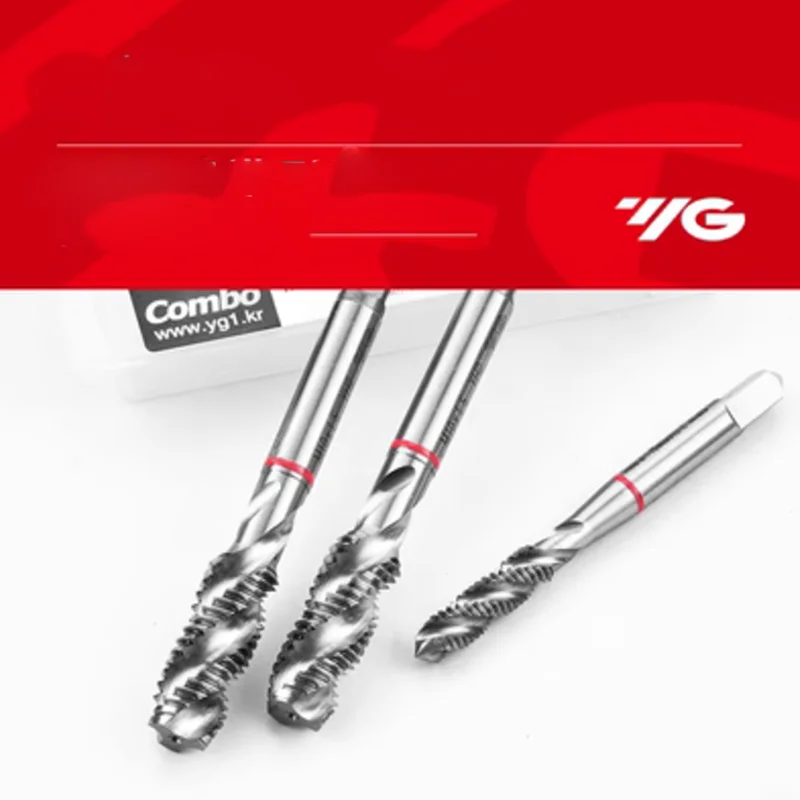 Korea YG T2809 Red Ring Spiral Fluted Tap M22 M24 M25 M26 M27 M28 M30 M32 - M42 Machine Thread Taps For Aluminum stainless steel