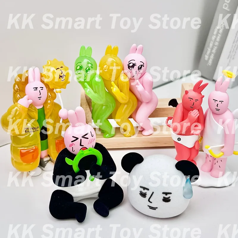 Op voorraad Plzdot Mijn vriend Konijn Roze konijn Mooie stemming Blind Box Tweede generatie Abstract Konijn Mystery Box Geschenken Speelgoed