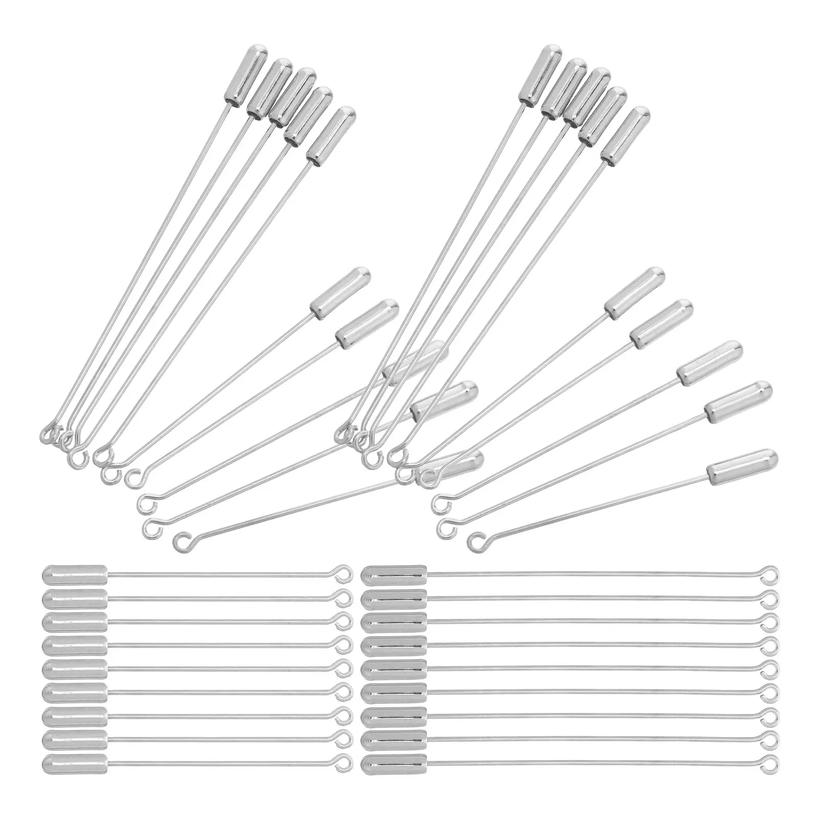 

40Pcs Stick Pins Metal Brooch Durable Clasp Pins for DIY Jewelry Making Sewing Hat Shirt Lapel Collar Pin Accessories