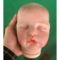 22inch Reborn Doll Kit Ruby Sleeping Baby Already Painted Unfinished Doll Parts with Cloth Body Bebe Kit Reborn Supply