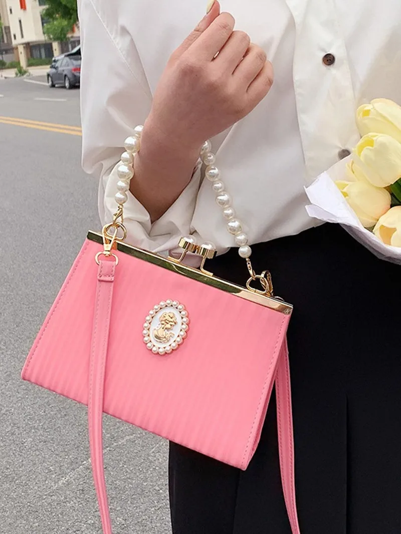 luxury designer lady crossbody bags Wedding evening bag with pearls elegant bags for women banquet fashion handbags for women