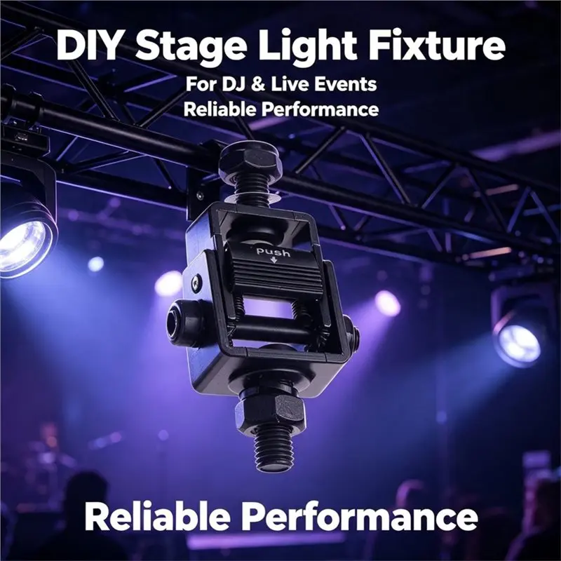 A02F-DIY Stage Light Truss Clamp Accessories- Quick Lock Lighting Truss Clamp,Folding Side Hook Base, Push Fast Lock Fixture