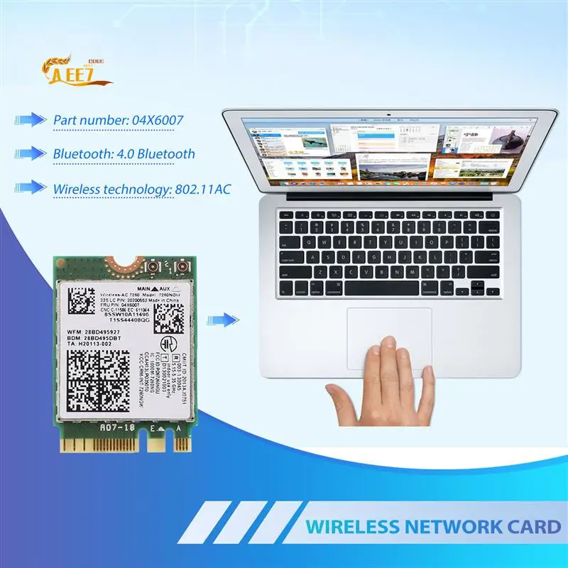 

AEE7-For Lenovo T440 X240 Y40 Y70 Y50 7260AC Wireless Network Card 4.0 Bluetooth 04X6007