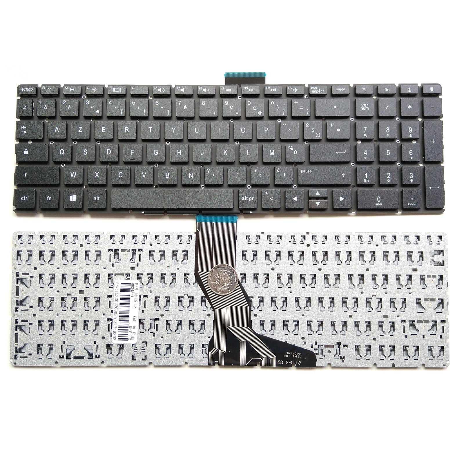 French Azerty Laptop Keyboard for HP Pavilion 15BS 15-BS 15-AU 15-AW 15-AX 15-BK 15-BW 250 G6 255 G6 15S202203035181749262 FR