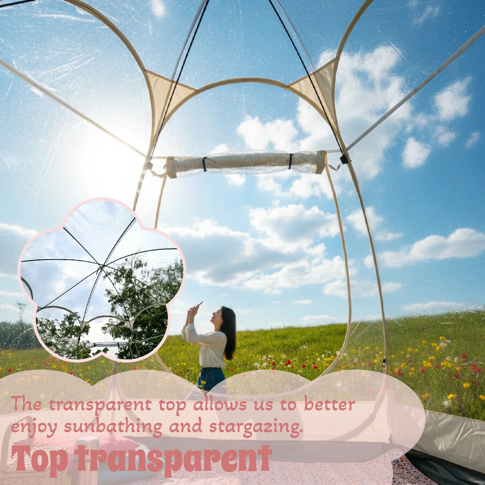 Transparent Bubble Dome Clear PVC Pop Up Instant Shelter Backyard Garden Camping Picnic Wedding Party Event Outdoor Hot view 4