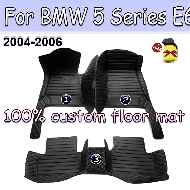 

Автомобильные коврики для BMW 5 серии E60 2004 2005 2006, под заказ, автомобильные подкладки для ног, чехол, аксессуары для интерьера
