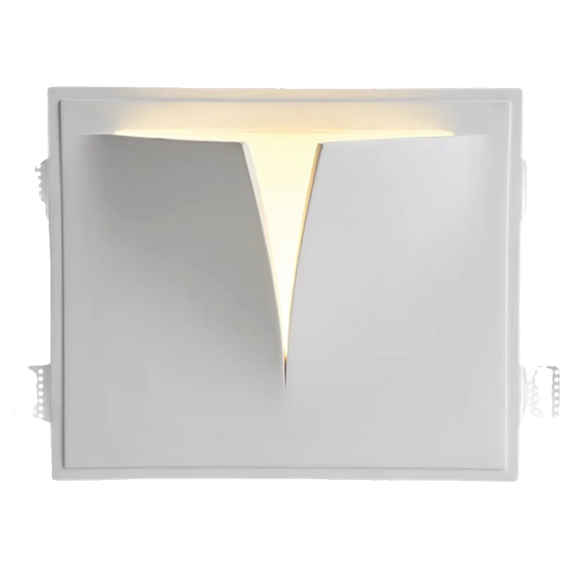 

Embedded plaster Internet celebrity living room bedroom designer lighting No main lamp Minimalist embedded plaster wall lamp