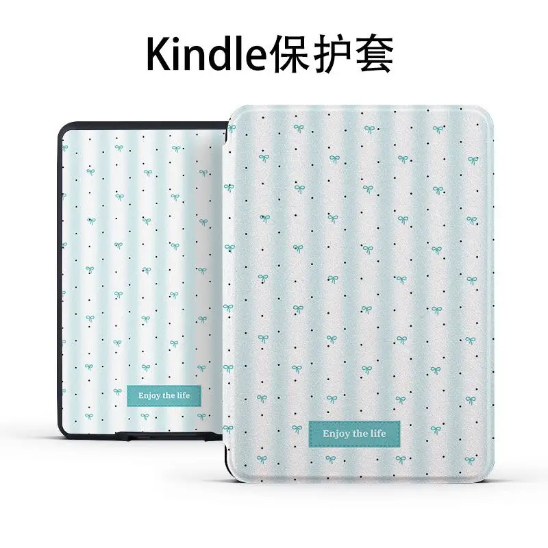 Blue Wave Point Butterfly For Kindle Case 11th 2024 456 Generation Paperwhite 1-6 Detachable Clear Acrylic Cover,Auto Wake/Sleep