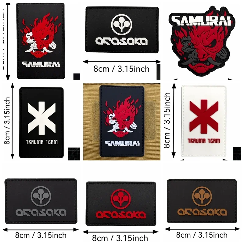 

cyberpunk Hook and loop patches PVC noctilucent soft rubber Morale Chapter,game Outdoor clothing backpack diy patch badge