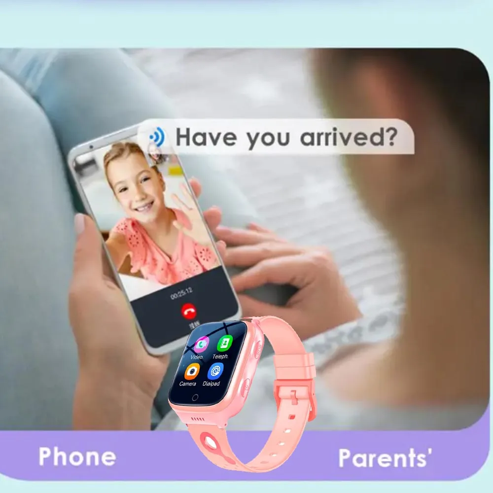 1000mAh Waterproof IP67 4G Kids Smart Watch Phone Video Call SOS GPS LBS WIFI Location Tracker Remote Monitor Children Watch K9
