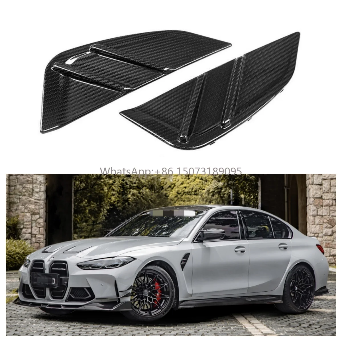 

Автомобильные детали серии M3 2021 дюйм, подходящие для BMW M3 серии G80 G81 MP, украшение крыла из сухого углеродного волокна