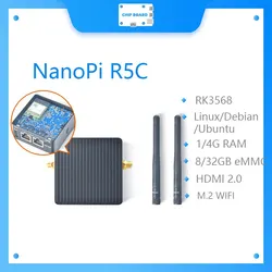 NanoPi R5C Rockchip RK3568B2 A55 двойной 2,5G Ethernet порт Поддержка M.2 WiFi модуль Linux/Openwrt/Debian/Ubuntu