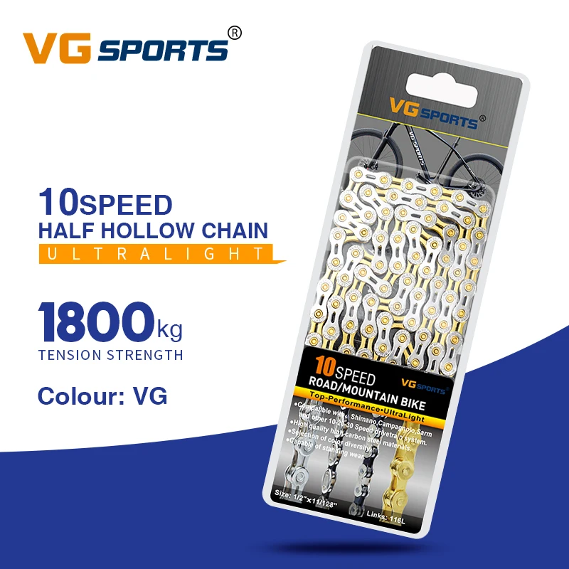 VG Sports 8 9 10 11 12 Geschwindigkeit Velocidade Fahrradkette 8s 9s 10s 11s 12s EL Halbhohl MTB Mountain Road Bike Ketten Fahrradteile
