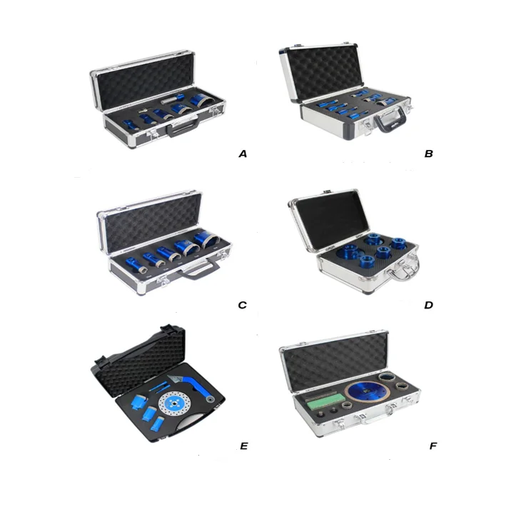 

Raizi Vacuum Brazed Diamond Drill Core Bits Kit With Aluminum Case Diamond Hole Saw Set for Porcelain Tile Ceramic