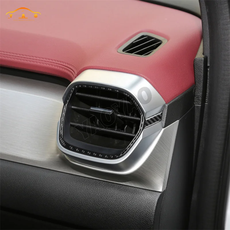 لوحة أداة منفذ الهواء ملصق من ألياف الكربون لـ Proton X50 Geely Coolary ملحقات الديكور الداخلي للسيارة #2