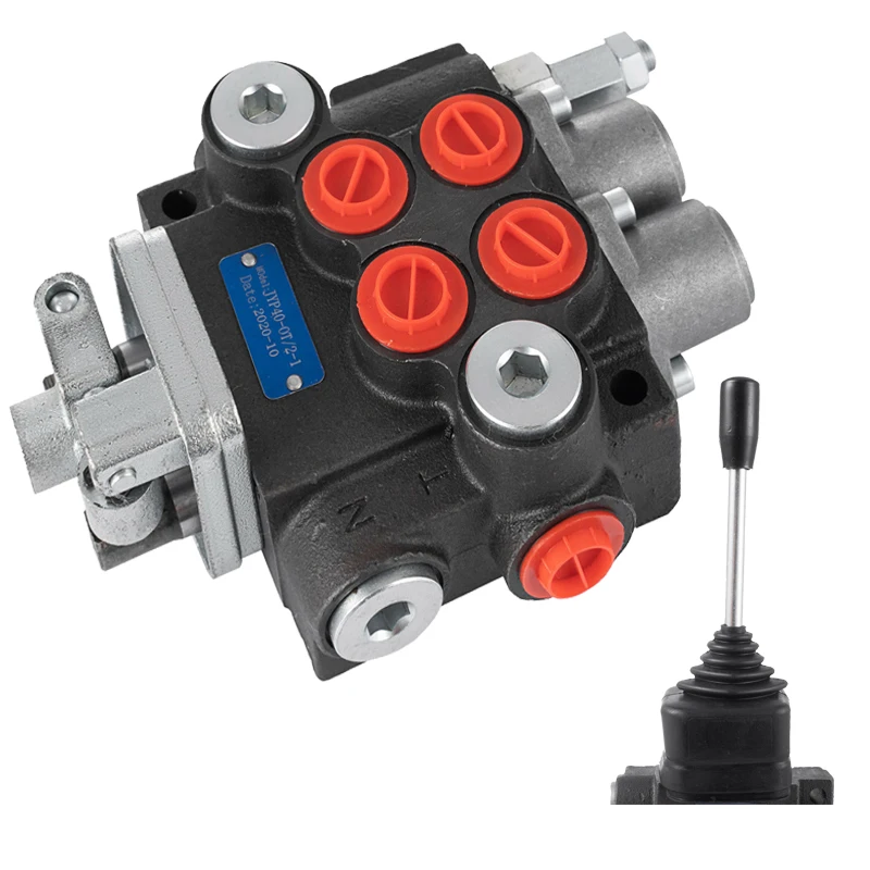 Válvula de Control direccional hidráulica de 2 carretes, motores de 11 GPM, carretes de 3600 PSI, Tractor de doble cilindro, distribuidor hidráulico