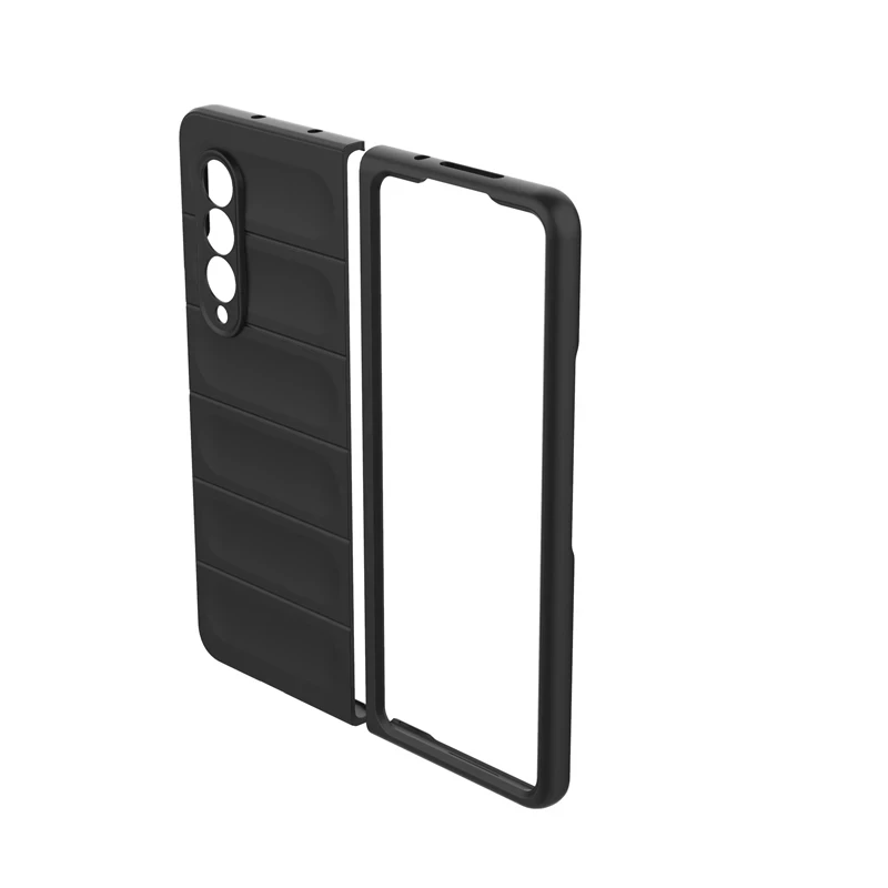 For Samsung Galaxy Z Fold3 4 5 5g Back Cover Phone Case Soft Liquid Silicone Anti-fall Shockproof Armor Protect Funda Coque